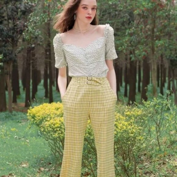 Petite Studio Houston Cotton Top - Lemon Tree Size Small - Picture 2 of 7